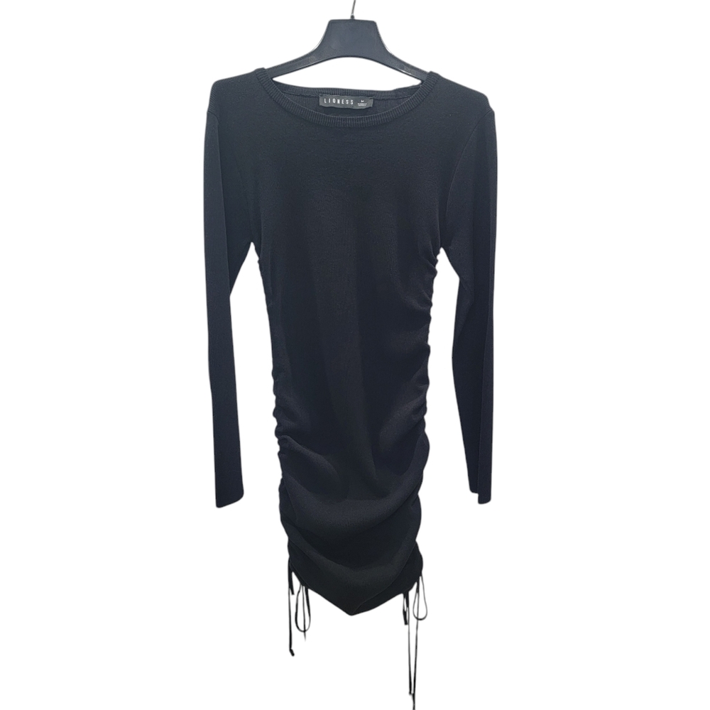 Lioness Black Military Minds Ruched Mini Dress Long Sleeve Bodycon Women… - Picture 5 of 17
